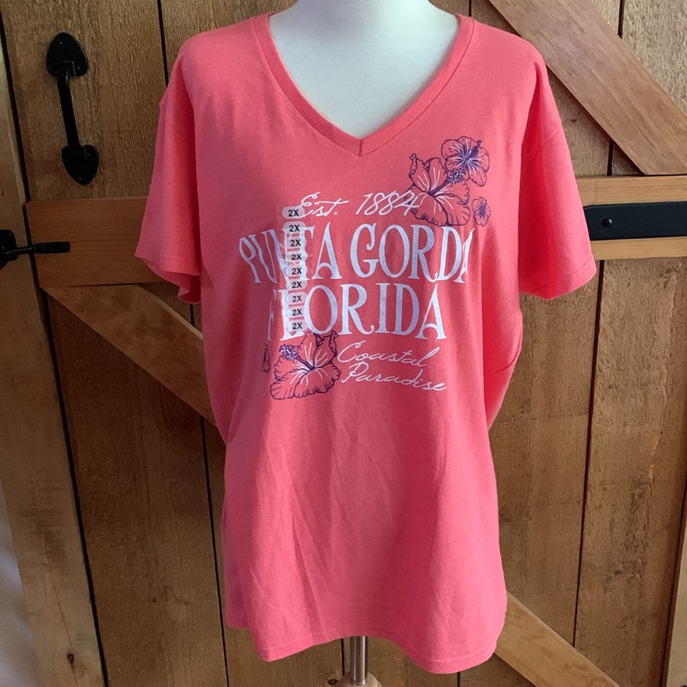 NWT Women’s GILDAN Heavy Cotton PUNTA GORDA FLORIDA T Shirt Size 2X